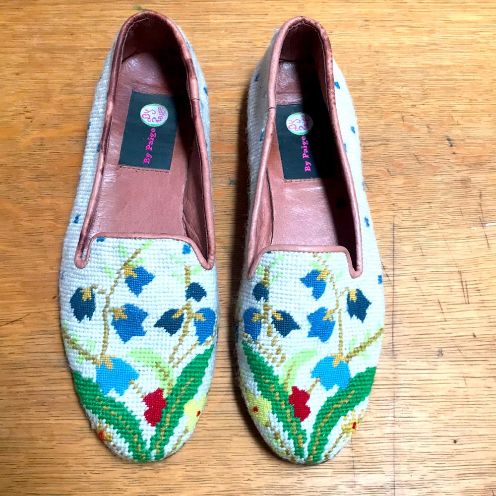 By Paige Bluebell Bouquet Needlepoint Loafers